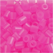 Rörpärlor, rosa neon (32257), stl. 5x5 mm, Hålstl. 2,5 mm, medium, 6000 st./ 1 förp.