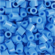 Rörpärlor, blå (32238), stl. 5x5 mm, Hålstl. 2,5 mm, medium, 1100 st./ 1 förp.