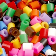 Rörpärlor, standardfärger, stl. 5x5 mm, Hålstl. 2,5 mm, medium, 6000 mix./ 1 förp.