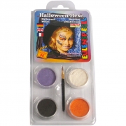 Eulenspiegel Ansiktsfärg - sminkset , mixade färger, Halloween/häxa, 1 set