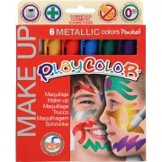 Playcolor Make up, mixade färger, metallic, 6x5 g/ 1 förp.