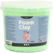 Foam Clay® , grön, glitter, 560 g/ 1 hink