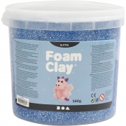 Foam Clay® , blå, glitter, 560 g/ 1 hink