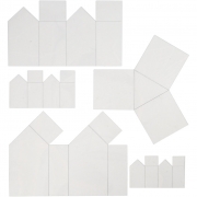 Gjutformar, transparent, hus och trekant, H: 6-14,5 cm, 5 st./ 1 förp.