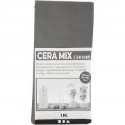 Cera-Mix Standard modellgips, ljusgrå, 1 kg