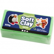 Soft Clay modellera, neongrön, stl. 13x6x4 cm, 500 g/ 1 förp.