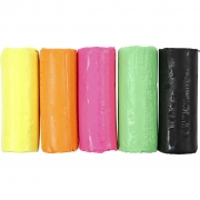 Soft Clay modellera, neonfärger, H: 9,5 cm, 400 g/ 1 hink