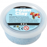 Foam Clay® , ljusblå, glitter, 35 g/ 1 burk