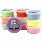 Silk Clay®, mixade färger, Basic 2, 10x40 g/ 1 förp.