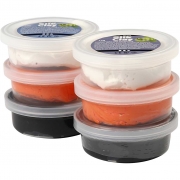 Silk Clay®, svart, orange, vit, 6x14 g/ 1 förp.