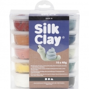 Silk Clay®, dova färger, 10x40 g/ 1 förp.