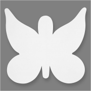 Fjärilar, vit, H: 23 cm, B: 25 cm, 230 g, 16 st./ 1 förp.