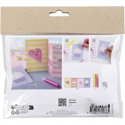 Mini DIY Kit Dekoration, Kakor, pastellgul, pastelllila, pastellrosa, 1 förp.