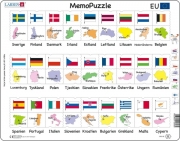Memorypussel med EUländer flaggor och karta