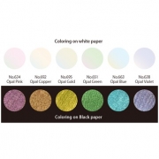 Gansai 6 st färger är magiska, de ser olika ut på vitt och mörktpapper.