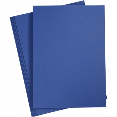 Färgad kartong, mörkblå, A4, 210x297 mm, 180 g, 20 ark/ 1 förp.