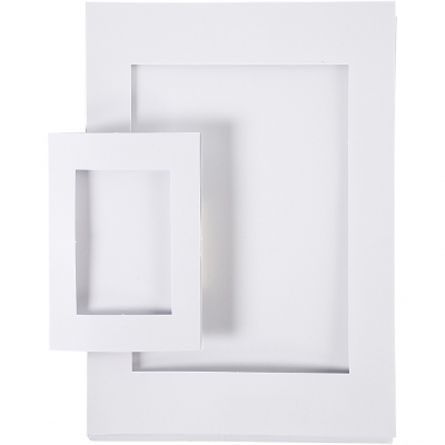 Passepartoutramar, vit, stl. A4+A6 , 230 g, 2x60 st./ 1 förp.
