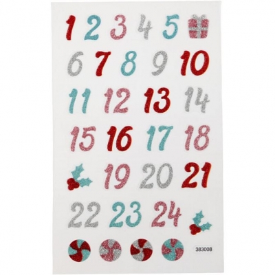 Siffror till kalender 1-24