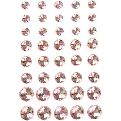 Halv-pärlor, rosa, stl. 6+8+10 mm, 40 st./ 1 förp.