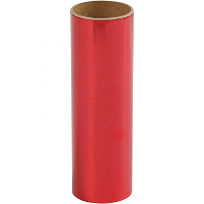 Dekorationsfolie, röd, B: 15,5 cm, tjocklek 0,02 mm, 50 cm/ 1 rl.