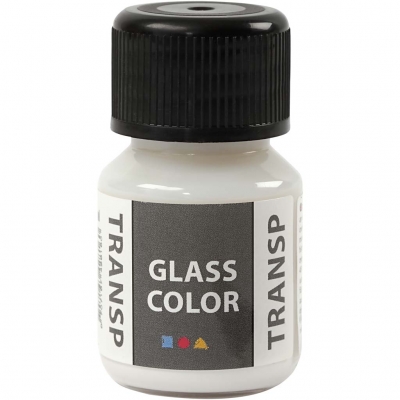 Glasfärg transparent, vit, 30 ml/ 1 flaska