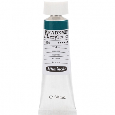 Schmincke AKADEMIE® Acryl color , turquoise (450), semi transparent, 60 ml/ 1 flaska