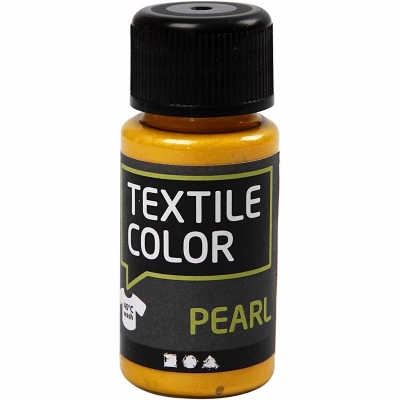 Textile Color, gul, pärlemor, 50 ml/ 1 flaska