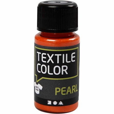 Textile Color, orange, pärlemor, 50 ml/ 1 flaska