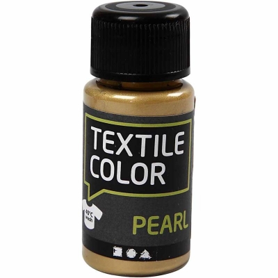 Textile Color, guld, pärlemor, 50 ml/ 1 flaska