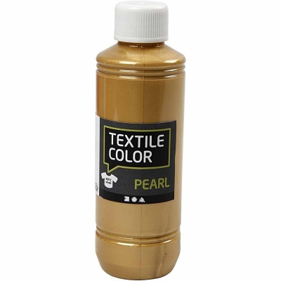 Textile Color, guld, pärlemor, 250 ml/ 1 flaska