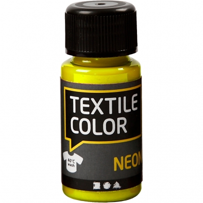 Textile Color textilfärg, neongul, 50 ml/ 1 flaska