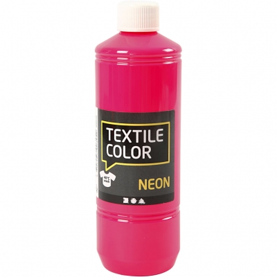 Textile Color textilfärg, neonrosa, 500 ml/ 1 flaska