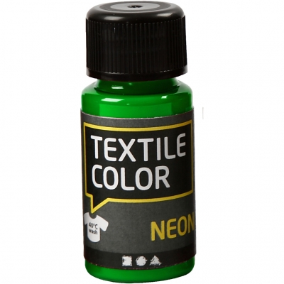 Textile Color textilfärg, neongrön, 50 ml/ 1 flaska