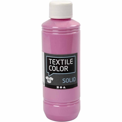 Textile Solid textilfärg, rosa, täckande, 250 ml/ 1 flaska