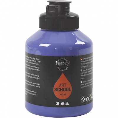 Pigment Art School, violet blue, semi transparent, 500 ml/ 1 flaska