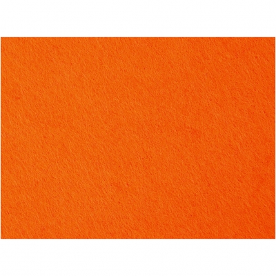 Hobbyfilt, orange, 42x60 cm, tjocklek 3 mm, 1 ark