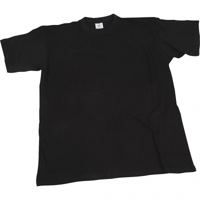 T-shirts, svart, B: 52 cm, stl. medium , rund hals, 1 st.