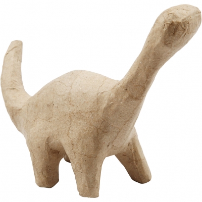 Dinosaurie av papier-maché, H: 12,5 cm, L: 15,5 cm, B: 5,5 cm, 1 st.
