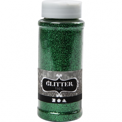 Glitter, grön, 110 g/ 1 burk