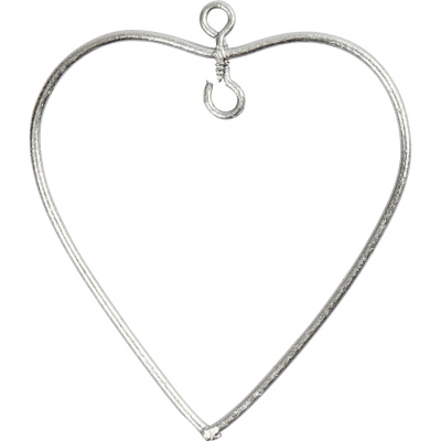 Metallhjärta, stl. 6x6,5 cm, 6 st./ 1 förp.
