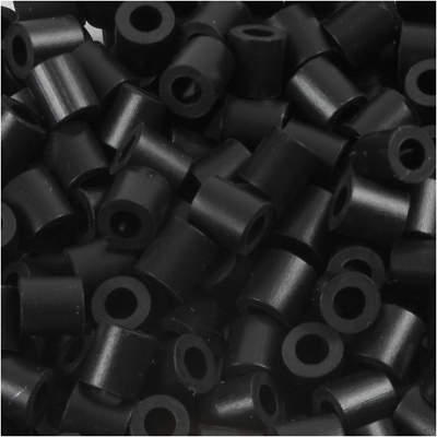 Rörpärlor, sort (32220), stl. 5x5 mm, Hålstl. 2,5 mm, medium, 6000 st./ 1 förp.