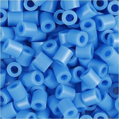 Rörpärlor, blå (32238), stl. 5x5 mm, Hålstl. 2,5 mm, medium, 6000 st./ 1 förp.