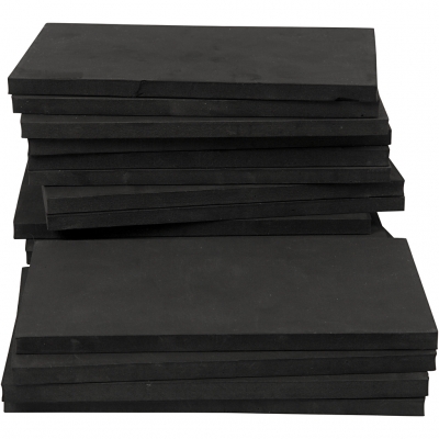 String Art plattor, svart, stl. 20x12 cm, tjocklek 10 mm, 16 st./ 1 förp.