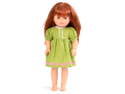 Lindblomsgrön dockklänning till Paola Reina dockor.